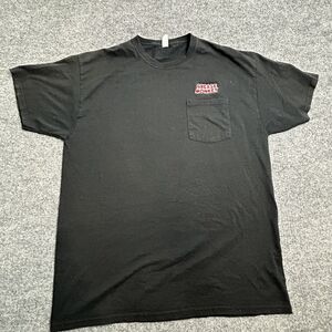 Grease Monkey Men's XL Black Pocket Short Sleeve T-Shirt Embroidered Logo